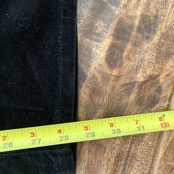 Talbots Corduroy Straight Leg Ankle Pants 10P Black Classic Preppy Fall - Picture 6 of 8